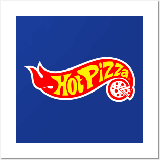Hot Pizza Fast Food Foodie Logo Parody Posters and Art